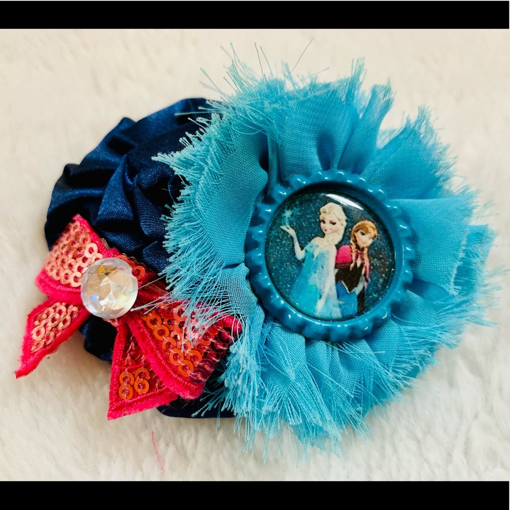 Handmade Disney Frozen Anna and Elsa Hair Clip